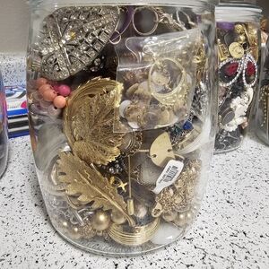 Gold and Silver Decorative Accent Jar